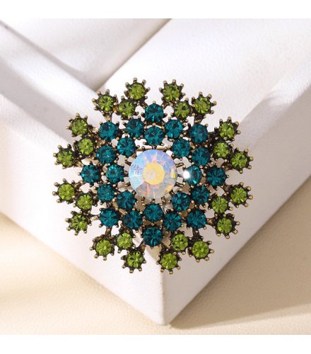 XSB242 - Peacock Gemstone Saree Brooch